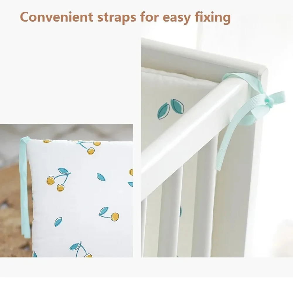 Baby Bed Bumper Newborn Bed Guardrail Anti-collision Removable Washable Baby Bed Safety Rails 6Pcs