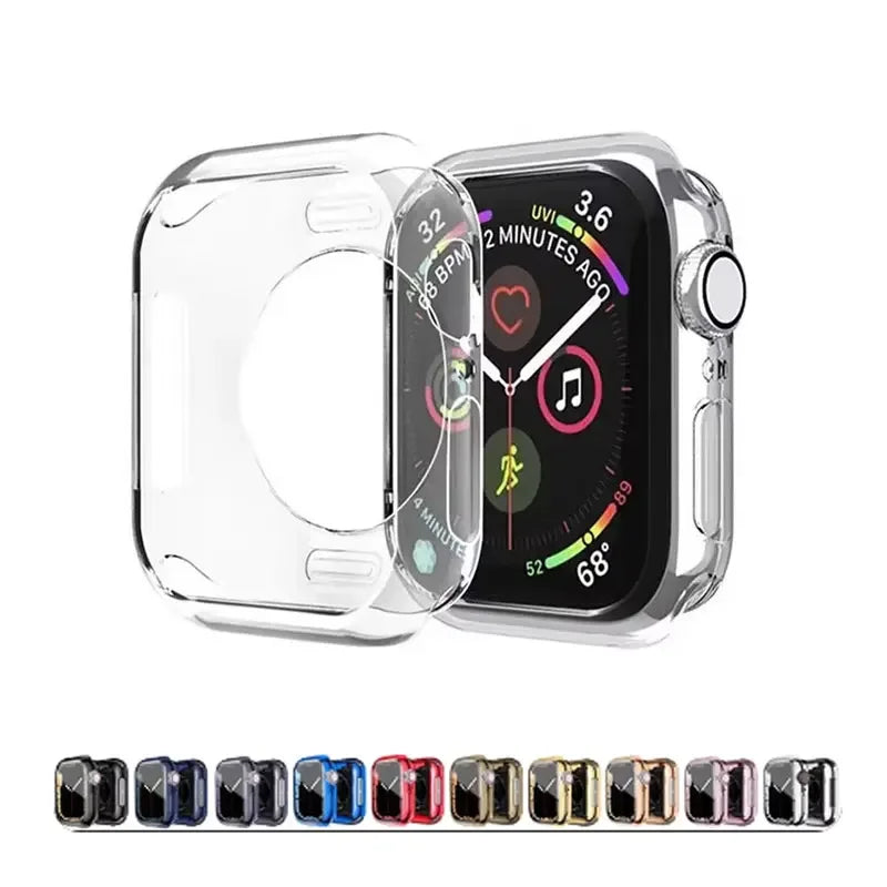 Clear Case For Apple Watch Series10 46mm 42mm 9 8 7 45mm 41mm No Screen Protector Full TPU Bumper Cover iWatch SE 6 5 4 44 40mm