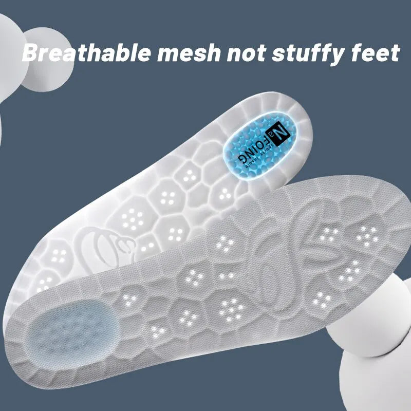 1 Pair Premium Sports Insoles for Shoes Soft Breathable Shock-Absorbing Cushioning for Optimal Men Women Foot Care Pads