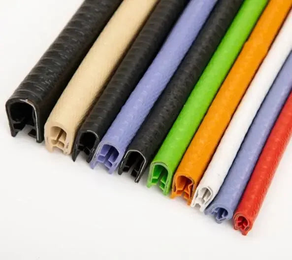 1/3M U-Shaped Sealing Strip Rubber Edging Stainless Steel  Protectio Door Car Dustproof Safety Iron sheet edge protection strip