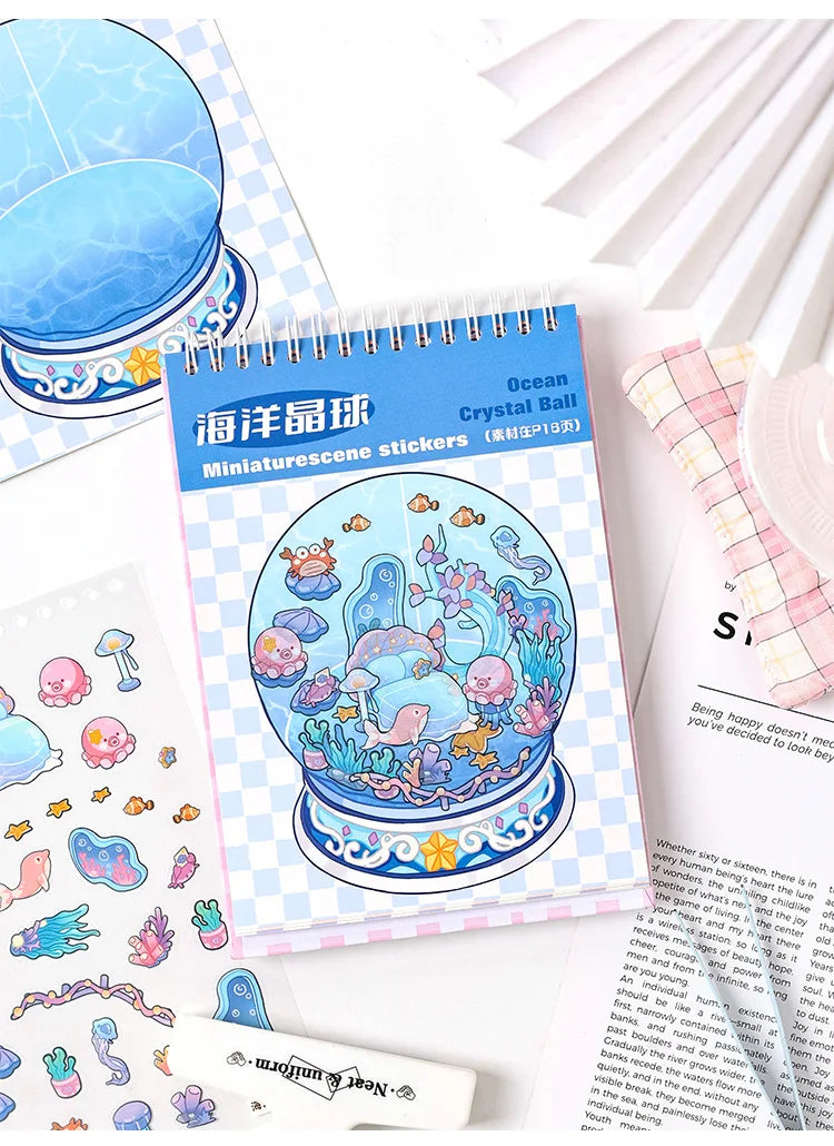 20Sences in Book 2.5D Landscape Sticker Album Cartoon Scene DIY Toy Game Festival Birthday Present Gift Box for Kid Girl Child