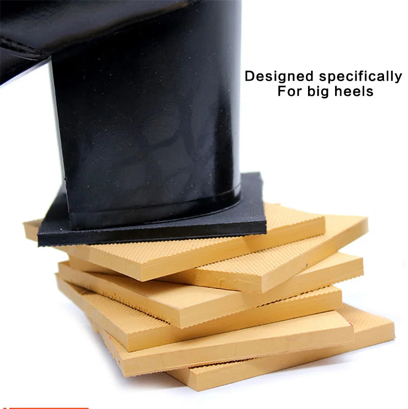 1 Pair DIY Rubber Sole Repair Shoes Tire Grain Wave Pattern For High heels Repair Worker Shoes Outsole Stick On Soles Heel Pads