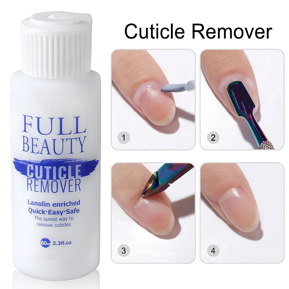 60/30ml Nail Cuticle Remover Softener Liquid Exfoliator Cuticle Oil Treatment Manicure Soften Dead Skin for Pedicure Nails Care