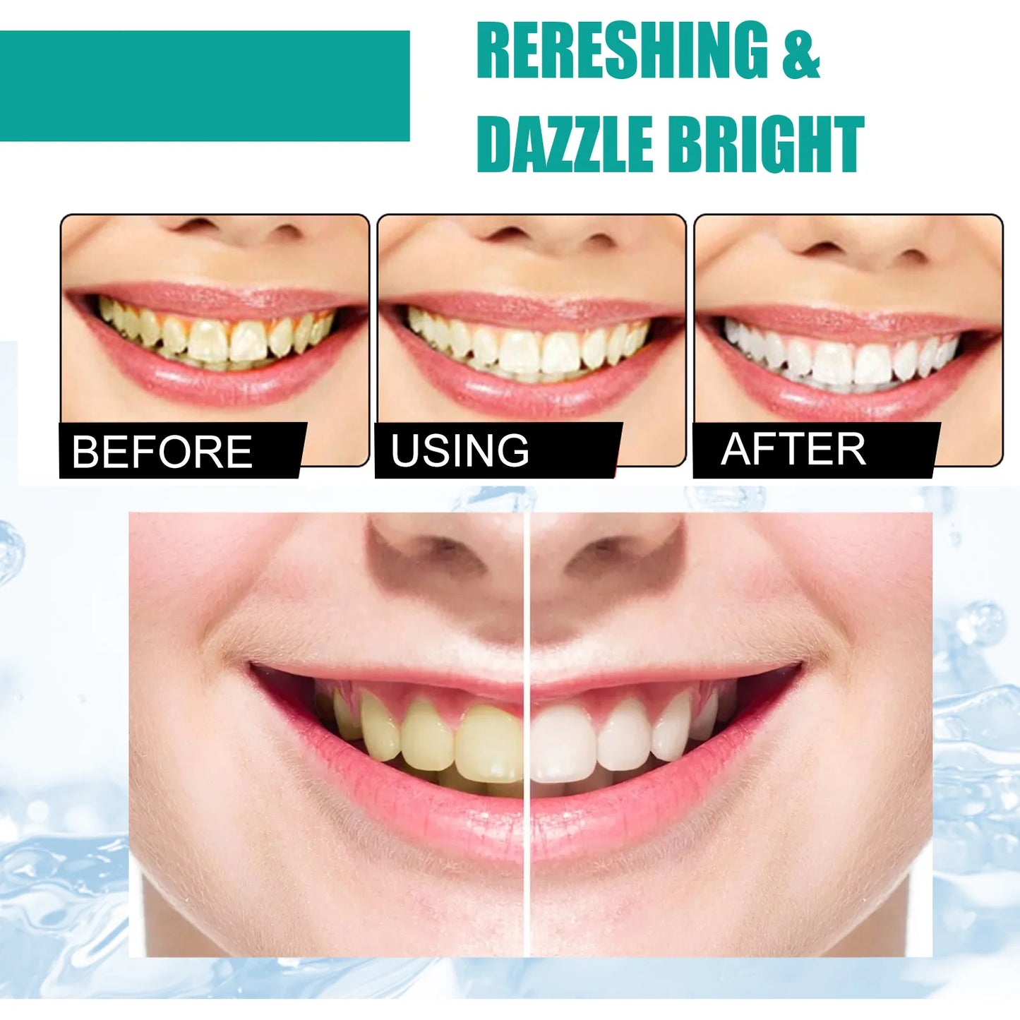 EELHOE Teeth Whitening Powder 5 Days Tooth Cleaning Oral Hygiene Care Plaque Stains Tartar Removal Stains Natural Cleaning Tool