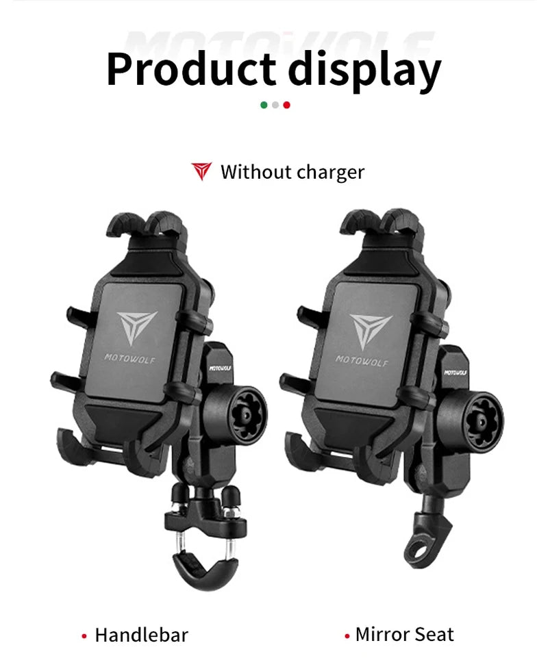 Motorcycle Wireless Charging Phone Holder Cradle 3.0 Quick Charger GPS Moto Support Cellphone Handlebar Mount for 4-7 inch Phone