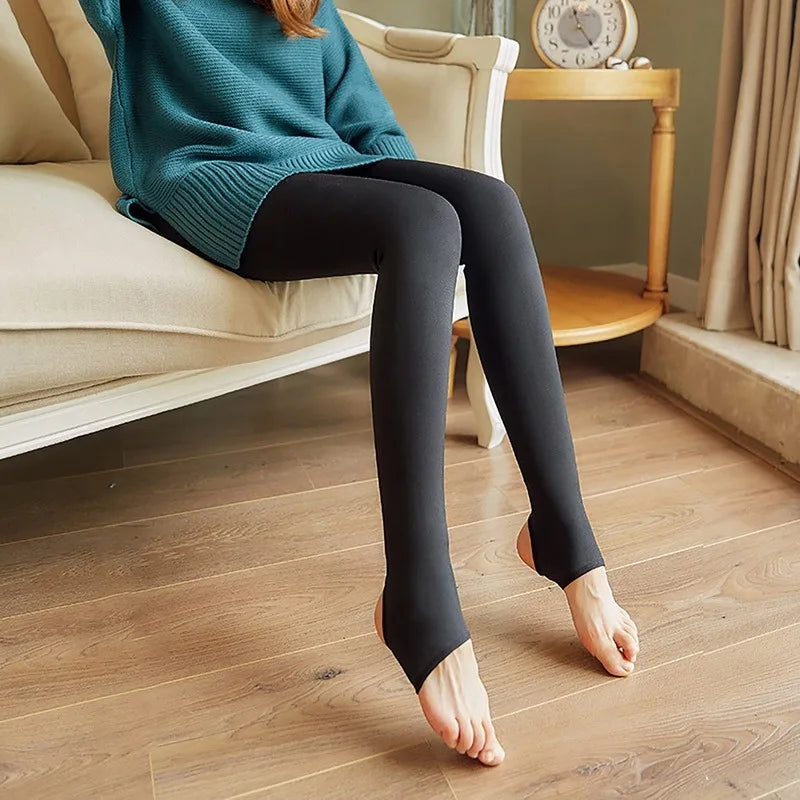 Winter Pantyhose Women Warm Fleece Tights Tights High Waist Thick Fleece Pantyhose Stretchy Thermal Translucent Stockings Woman