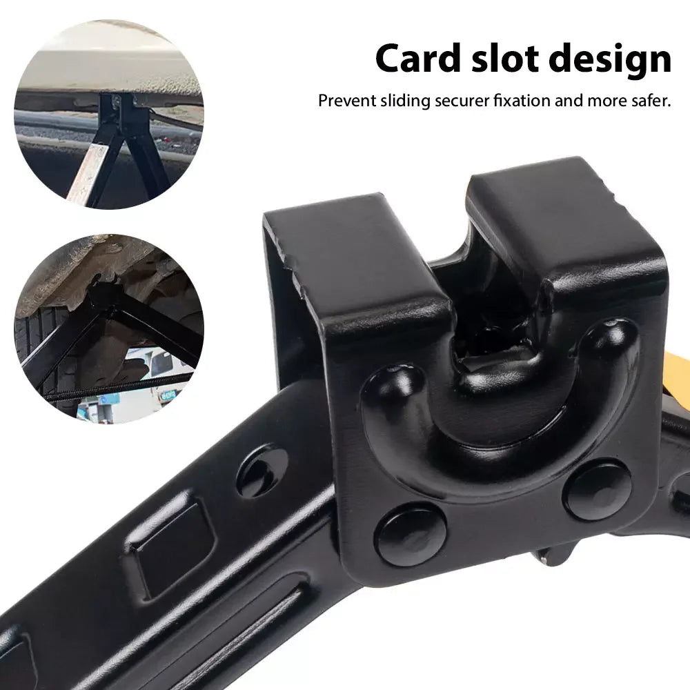 2T/3T Car Scissor Jack Auto Emergency Crank Lift Stand Labor-Saving Repair & Tire Replacement Tool with Wrench for SUV Vehicles