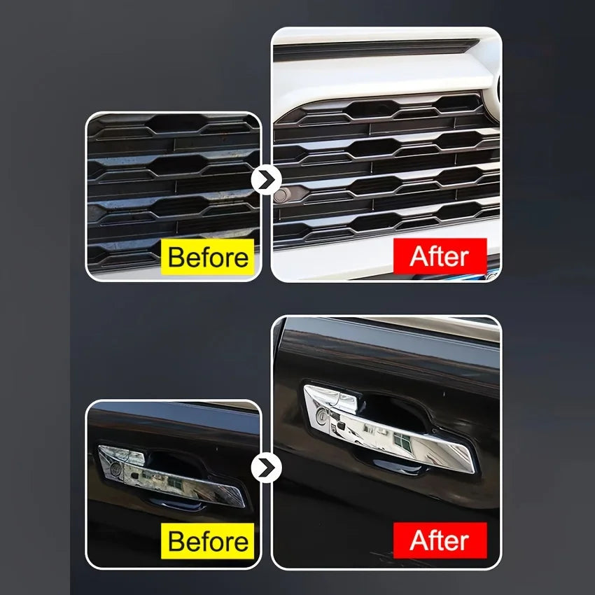 Universal Model Chrome Restoration Polish – Metal Shine Renovation Compound for Car Door Handles, Windows, and Trim – Removes Ru