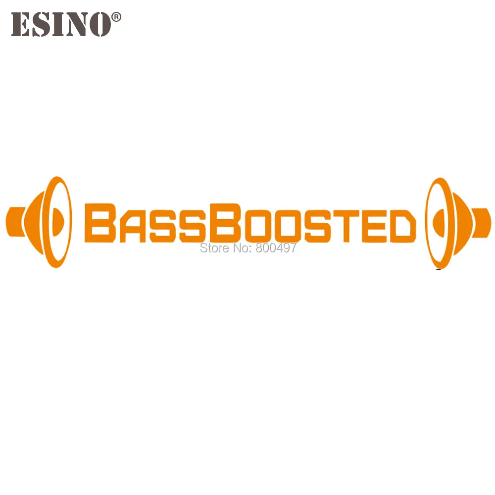 Car Styling Funny BassBoosted Bass Boosted Car Vinyl Decal Body Stickers PVC Carving Vinyl Decal Car Accessory