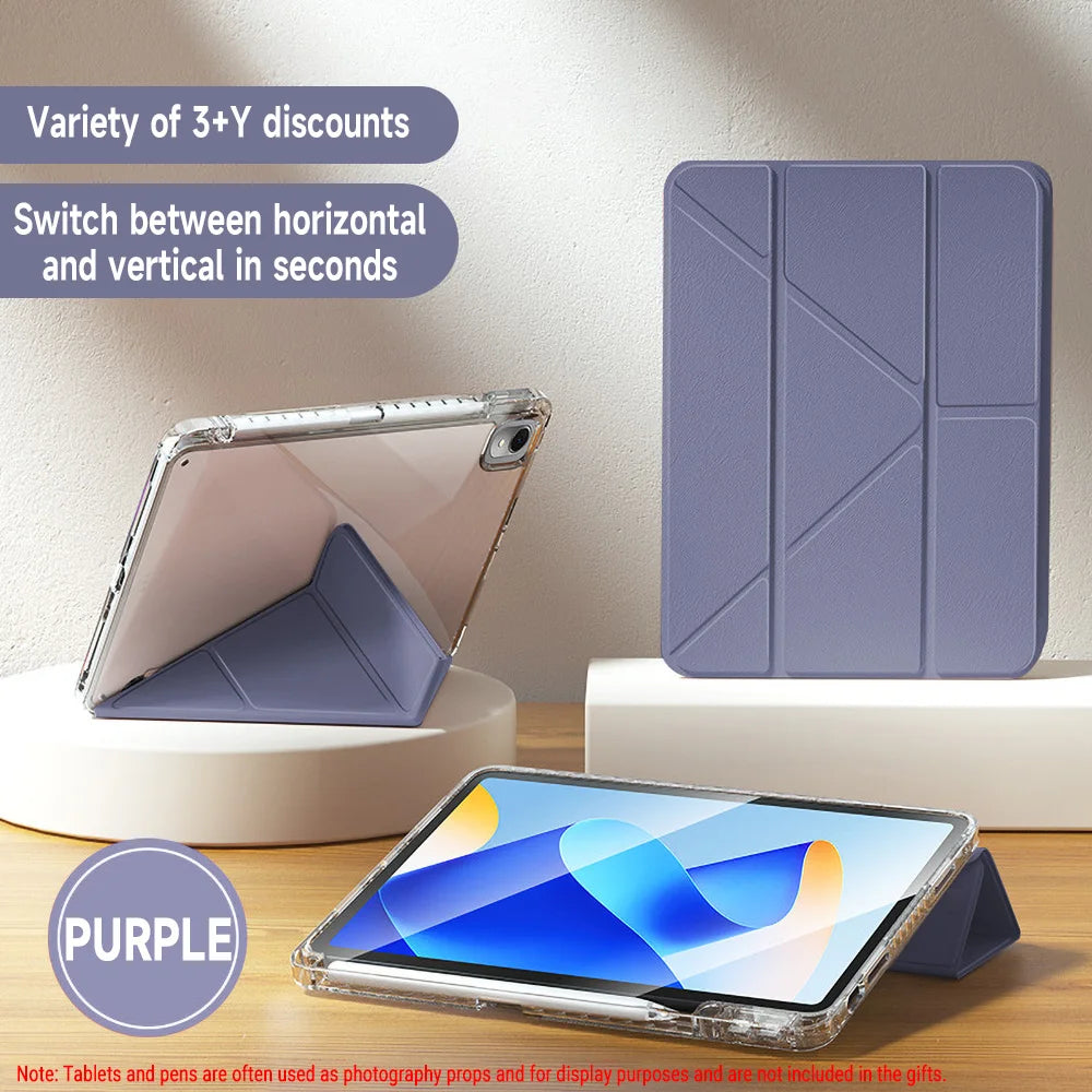 For Samsung Galaxy Tab S10 FE S9 S7 S8 Plus S9 FE S7 FE S9+ S8+ A9 Plus Lite 8.7 S6 Lite S10 FE Plus 13.1 Stand Smart Cover Case