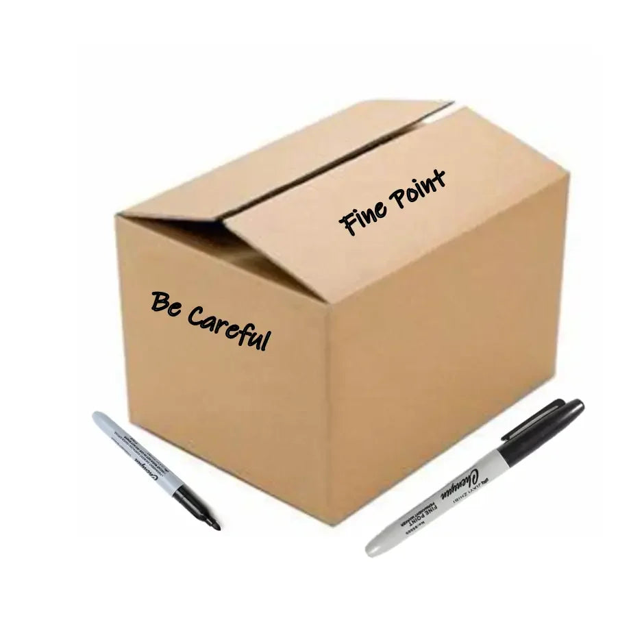 12pcs Black Permanent Marker Pens, Fine Tip, Waterproof, Quick Drying