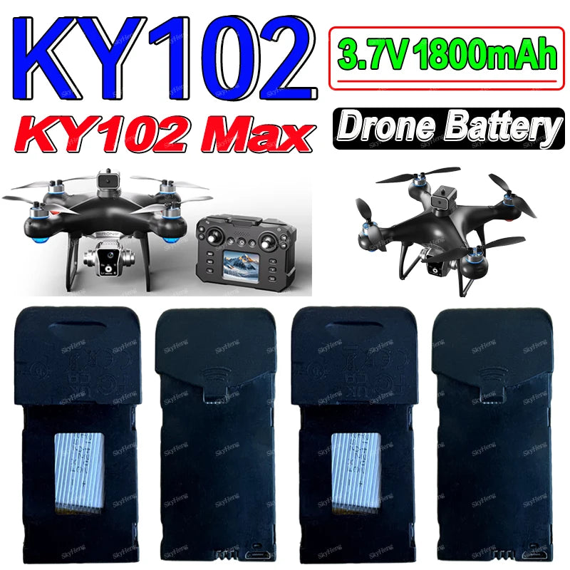 Original KY102 Drone Battery 3.7V 1800Mah Drone Original Spare Parts Flying 15 Mins KY102 Max Drone Battery