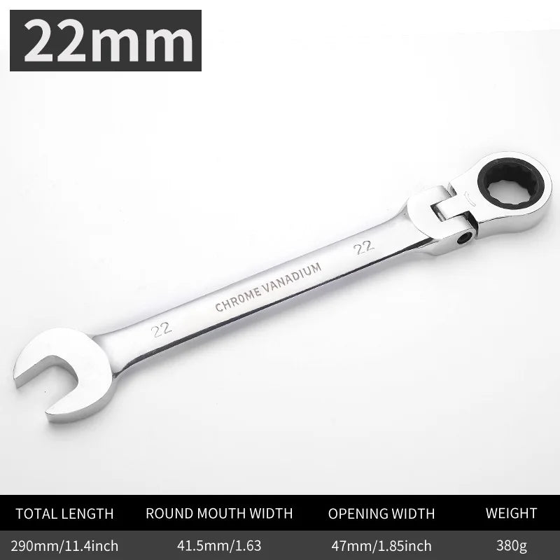 Flexible  Action Wrench Spanner Nut Tool Head  Metric Spanner Open End and Ring Wrenches Tool