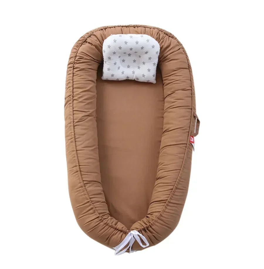 Portable Bassinet Travel Bed Bassinet Bumper with Pillow Portable Crib Gifts Cotton Baby Nest Bassinet Baby Cribs Cot Baby Bed