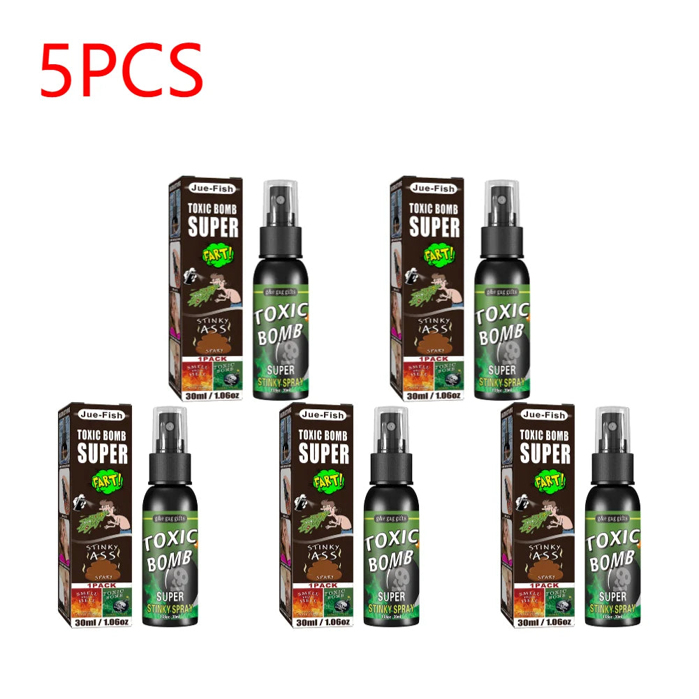 30ml Fart Gag Spray Prank Joke Plastic Spray Can Stink Party Supplies Stinky Fart for Adults Kids Non Toxic Halloween Funny Toys