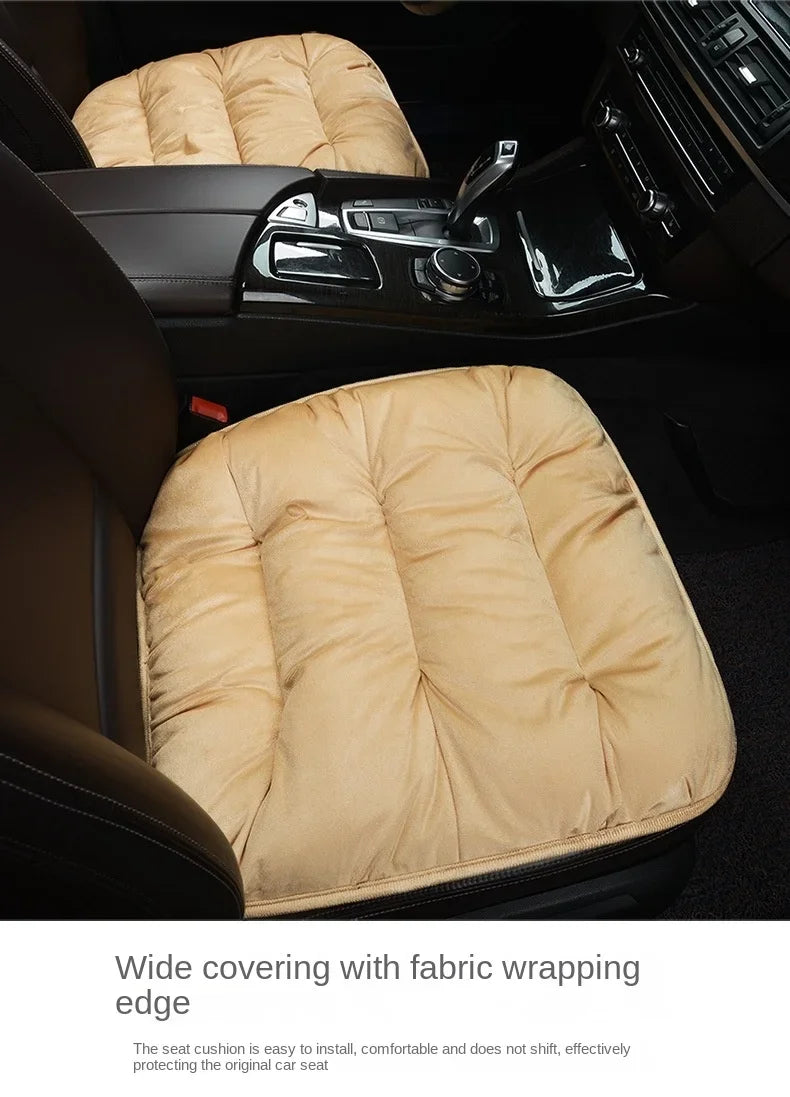 Winter Car Seat Cover with Back Pad Warm Slip-resistant Car Seat Cushion Chair Protector Universal for Suv Pick-Up Truck Sedan