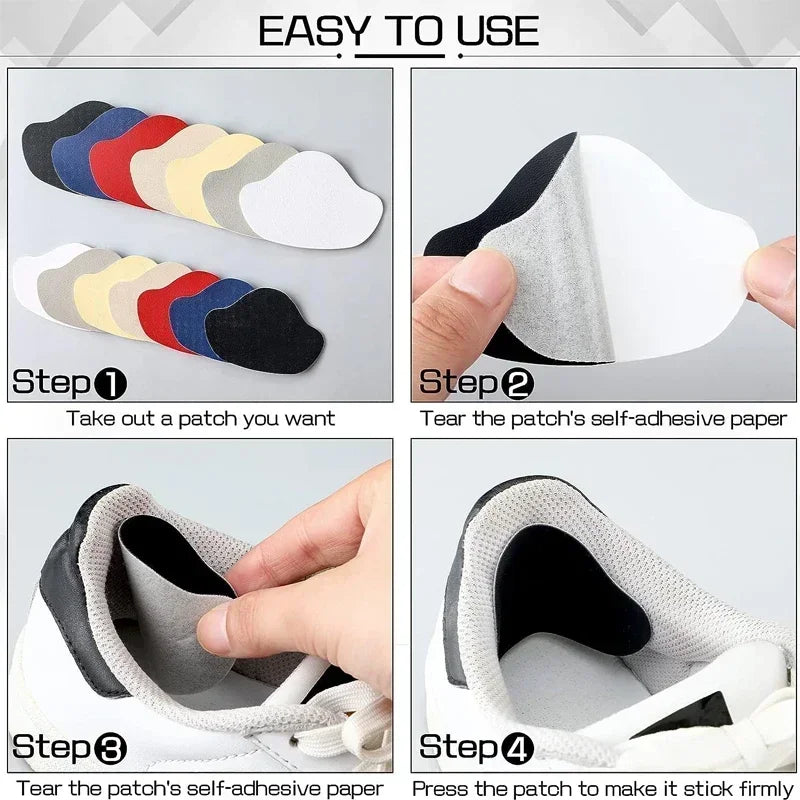 6pcs Sports Shoes Repair Stickers Suede Heel Protector Anti-Wear Repair Holes Self-adhesive Patches Insoles Pad Foot Care Insert