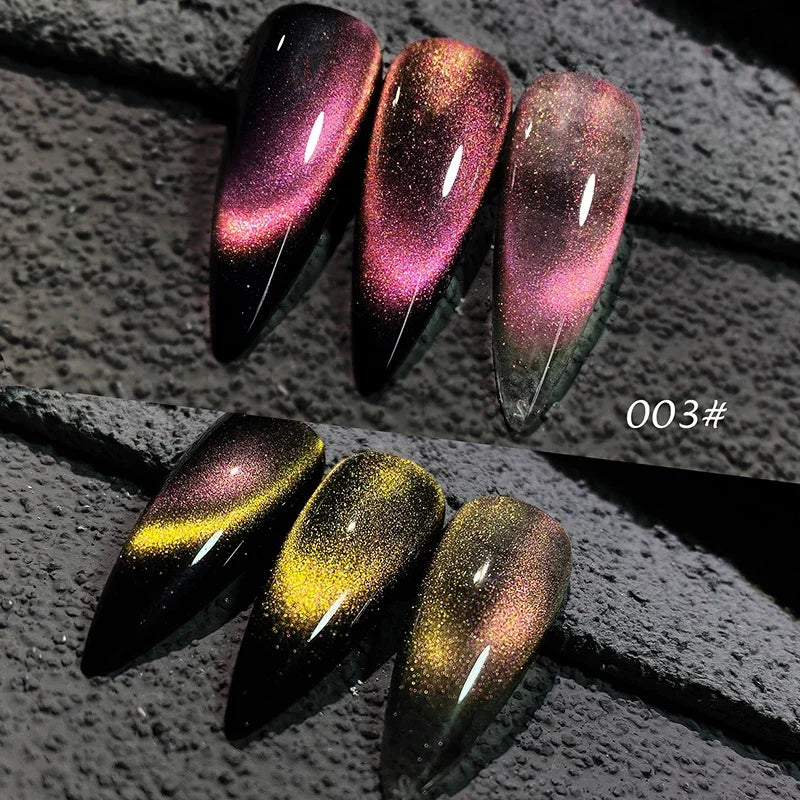 8ml 9D Rainbow Cat Eye Magnetic Nail Gel Phototherapy Adhesive Semi Permanent Nail Art Manicure Soak Off LED UV Gel