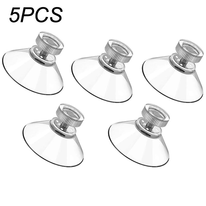 4CM transparent strong PVC suction cup hook with M4 screw rod plastic M5 nut foot pad waterproof storage fixed