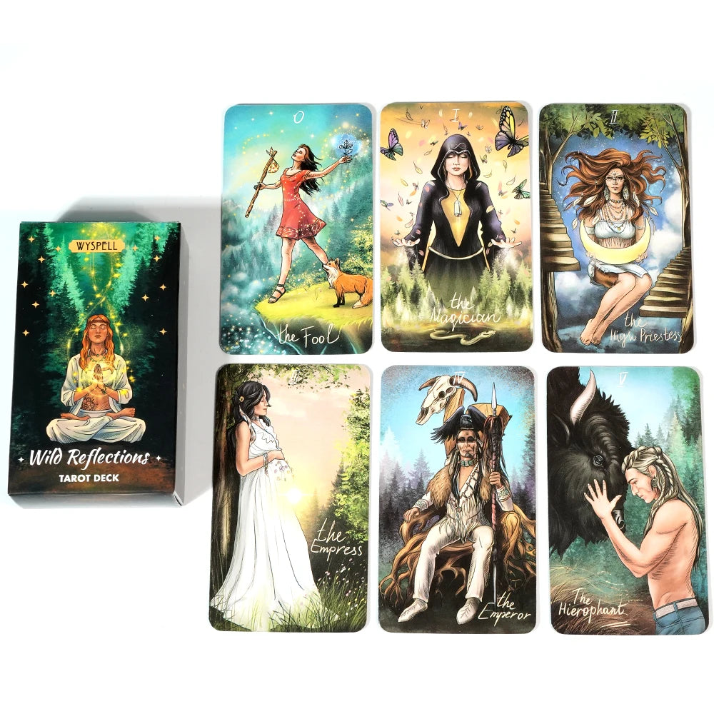 Wild Reflections Tarot Wyspell Classic Tarot Cards Beginner Friendly Clear Symbolism Traditional Structure Easy Follow 78 Cards