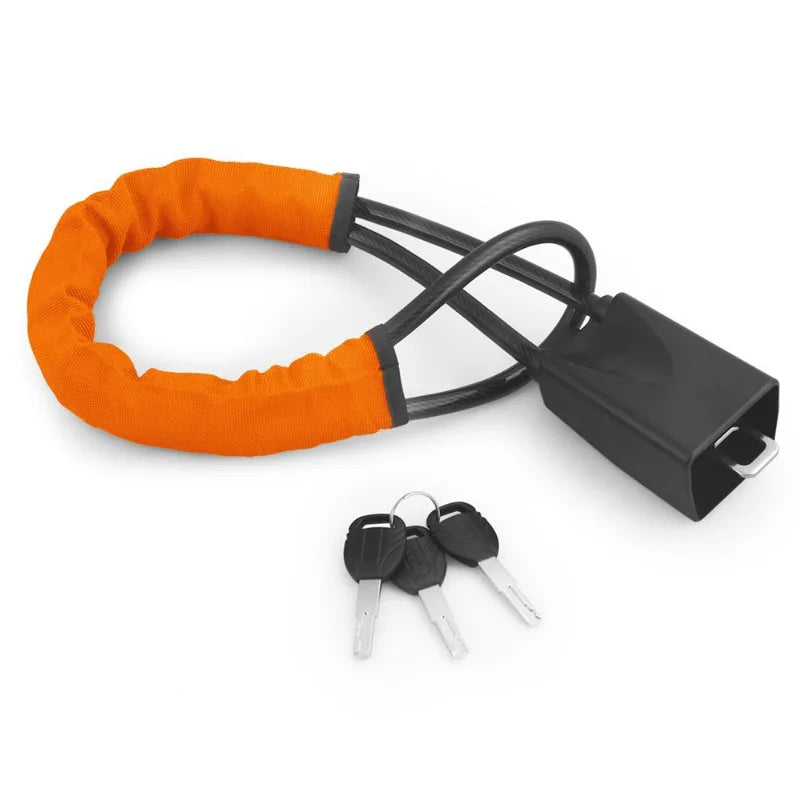 Car Steering Wheel Lock With Seat Belt Socket Steel Rope For Truck SUV Van RV With 3 Keys Universal Anti Theft Protection Device