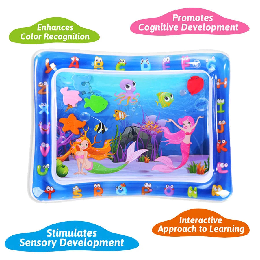 1pc Mermaid Inflatable PVC Playing Mat Baby Play Water Mat Toddler Pad Kids Early Education Activity Toys Mat Cushion Gift