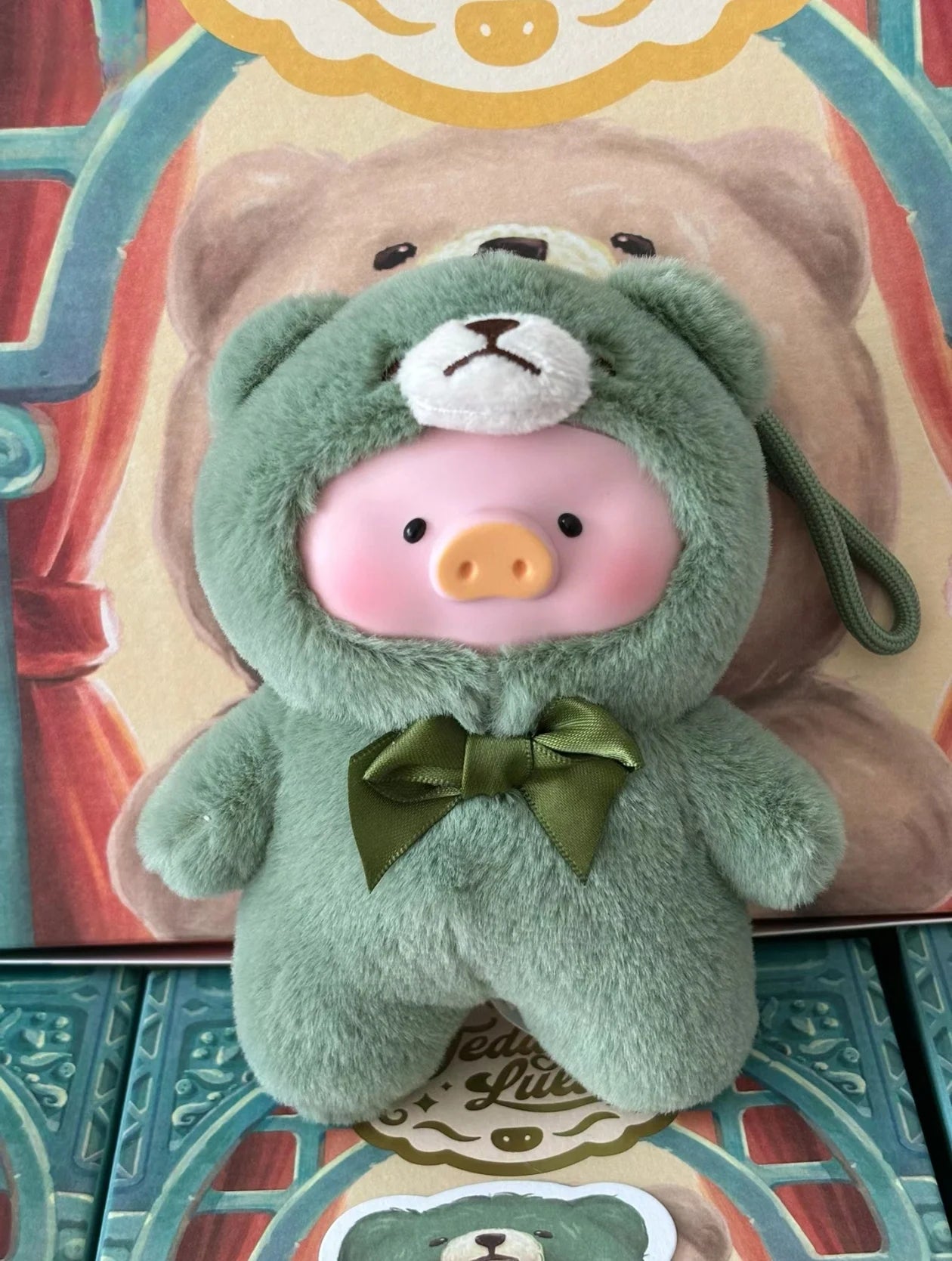 Toyzero  teddy Canned Pig Lulu Pig Blind Box Retro Teddy Toy Vinyl Plush Doll Pendant Doll School bag pendant Festival gifts