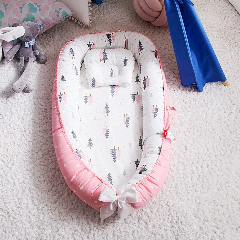 Portable Baby Bassinet Washable Removable Crib Bedside Sleeper Infant Nest Bed Co Sleeper
