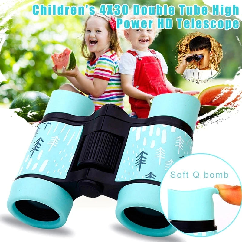 Kids Binoculars Set for Age 3-12 Years Boys Girls Hunting Folding Small Telescope Birthday Gifts Educational Camping Outdoor