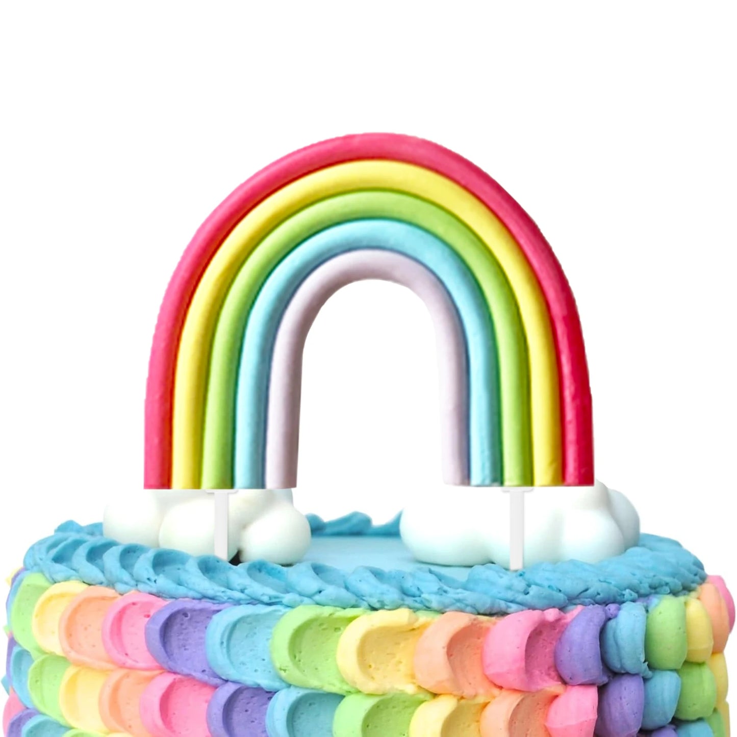 Rainbow Cake Toppers,Three-Dimensional Cloud Rainbow Design Cake Picks for Party Birthday Wedding Cake Decorations Supplies