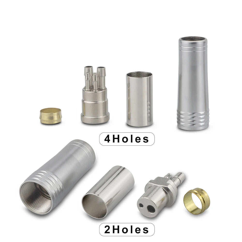 JNSUR 2/4 Holes Dental Handpiece Connector Dentistry Turbine Adaptor Hose Connector Dental Chair Accessories Parts Dentist Lab
