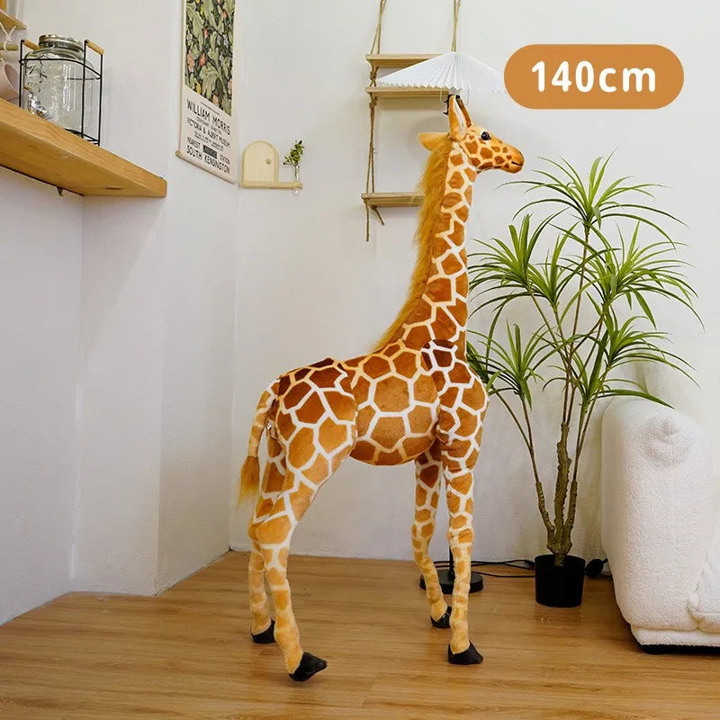 New 1pc Giant size Giraffe Plush Toys Cute Stuffed Animal Soft Giraffe Doll Birthday Gift Kids Toy