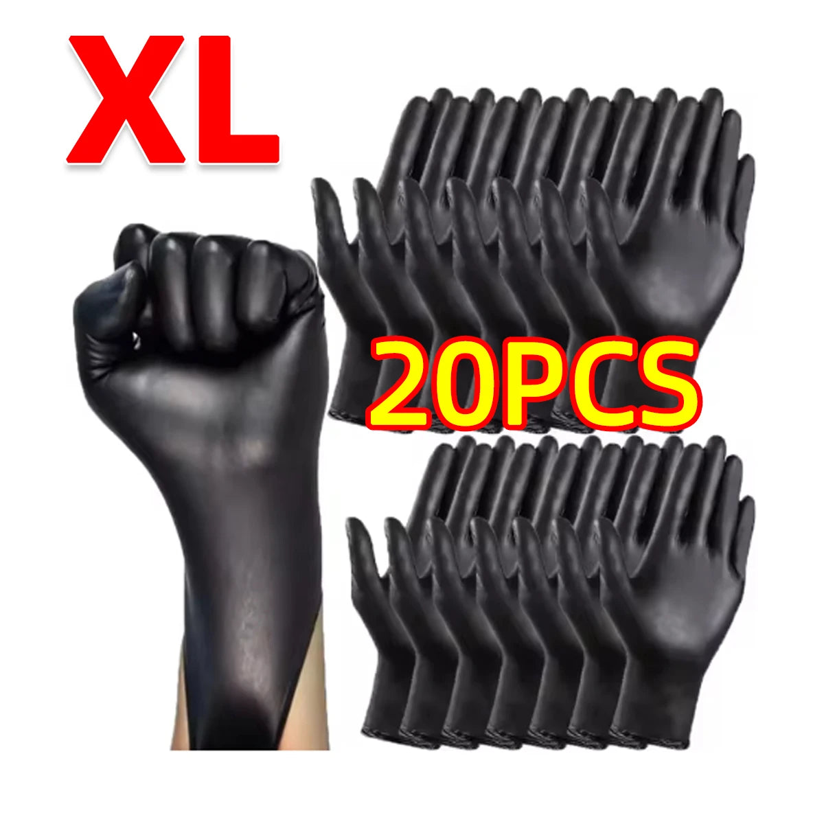 Disposable black gloves, multi-purpose, latex-free, sterile, medical, cooking, home use, easy, simple and clean