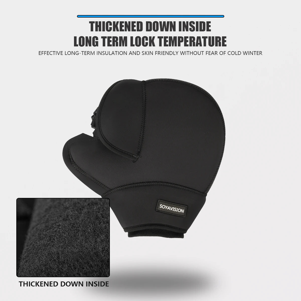 Thick Motorcycle Handlebar Muffs Protective Motorcycle Scooter ATV UTV Winter Warmer Gloves Grip Handle Bar Muff Rainproof Warm