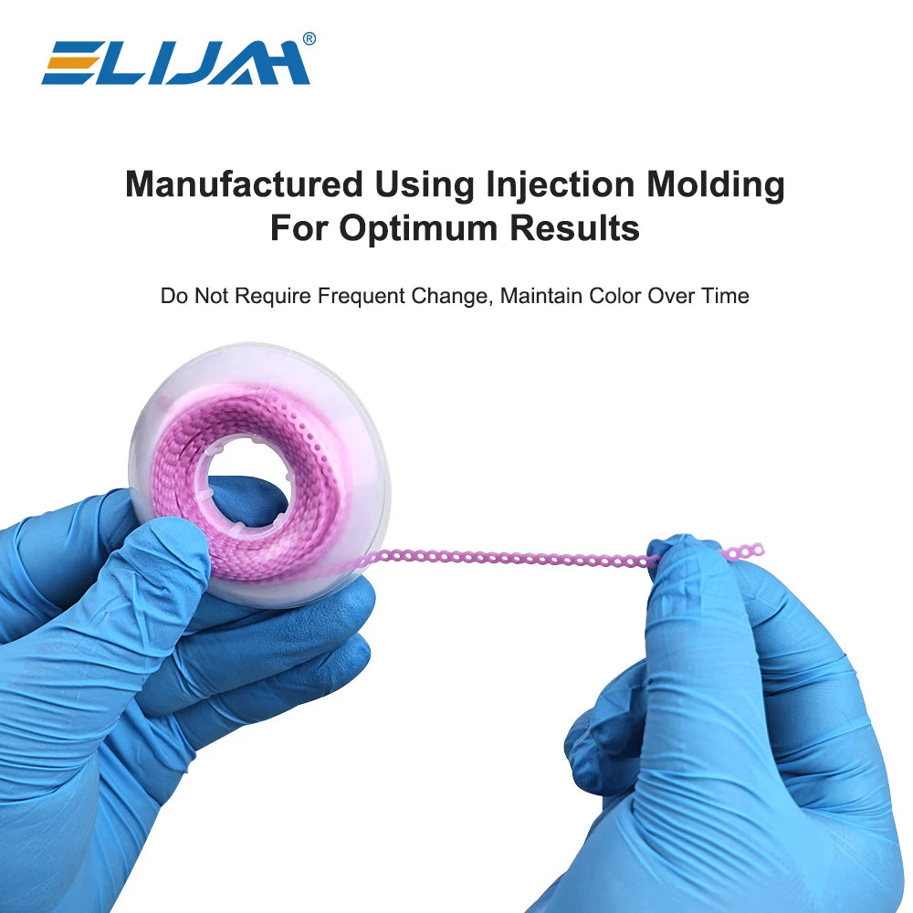 15 Feet/Roll Dental Orthodontic Elastic Ultra Power Chain Rubber Bands Long Short Continuous Denspay Dental Orthodontic Material