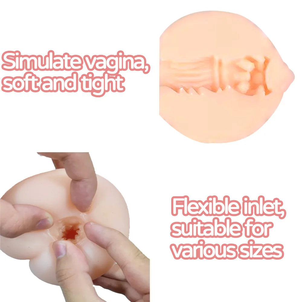 Male Masturbation Cup Peach Butt Mold Real Pocket Pussy Vagina for Men Breast Like Soft Masturbation Cup Adults Erotic Sex Toys