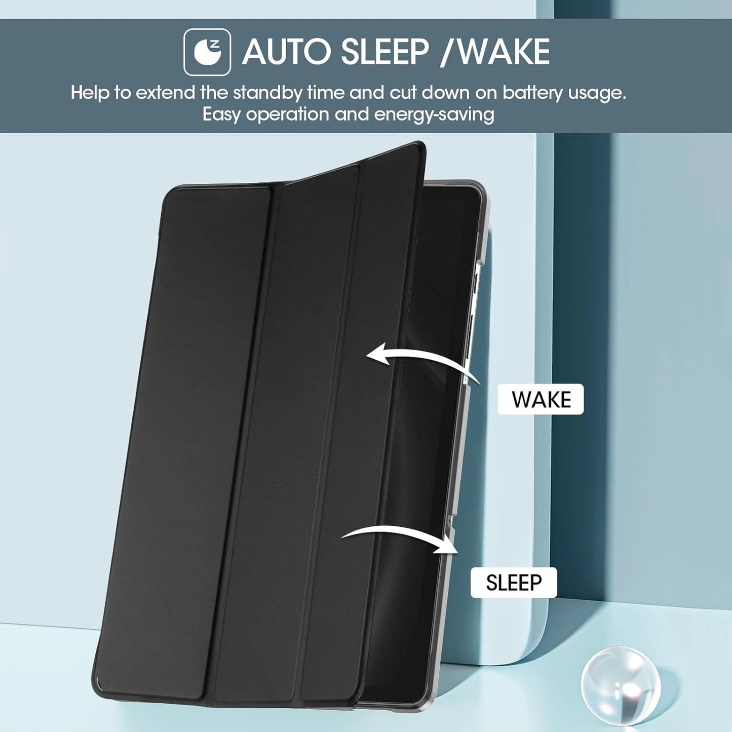 For Samsung Galaxy Tab A A6 10.1'' 2016 Flip Tri-fold Stand Cover For SM-T580 SM-T585 PU Leather Case Auto Sleep Wake