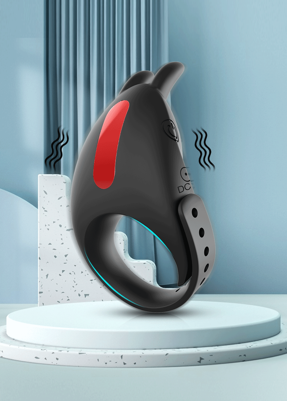 Adjustable Cock Ring for Men Vibrating Penis Ring Remote Control Ejaculation Delay Clitoris Stimulation Sex Toy for Couples
