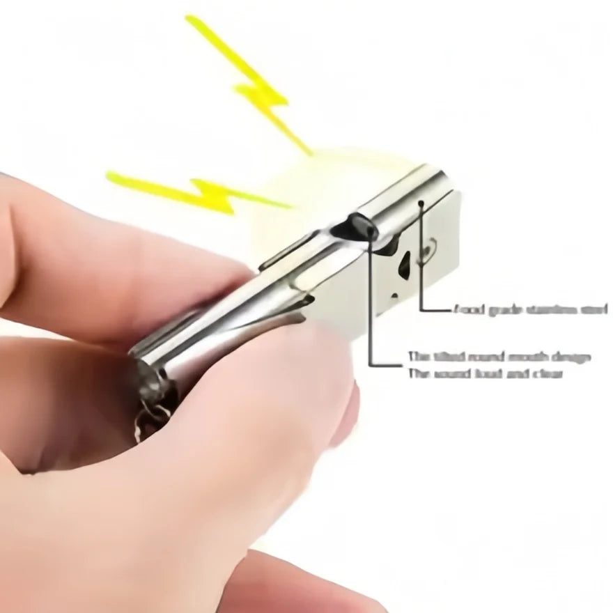 Survival Whistle Keychain–High Decibel,Emergency Whistle for Outdoor,Camping&Hiking–Double Tube Design,Loud Safety AlarmPortable