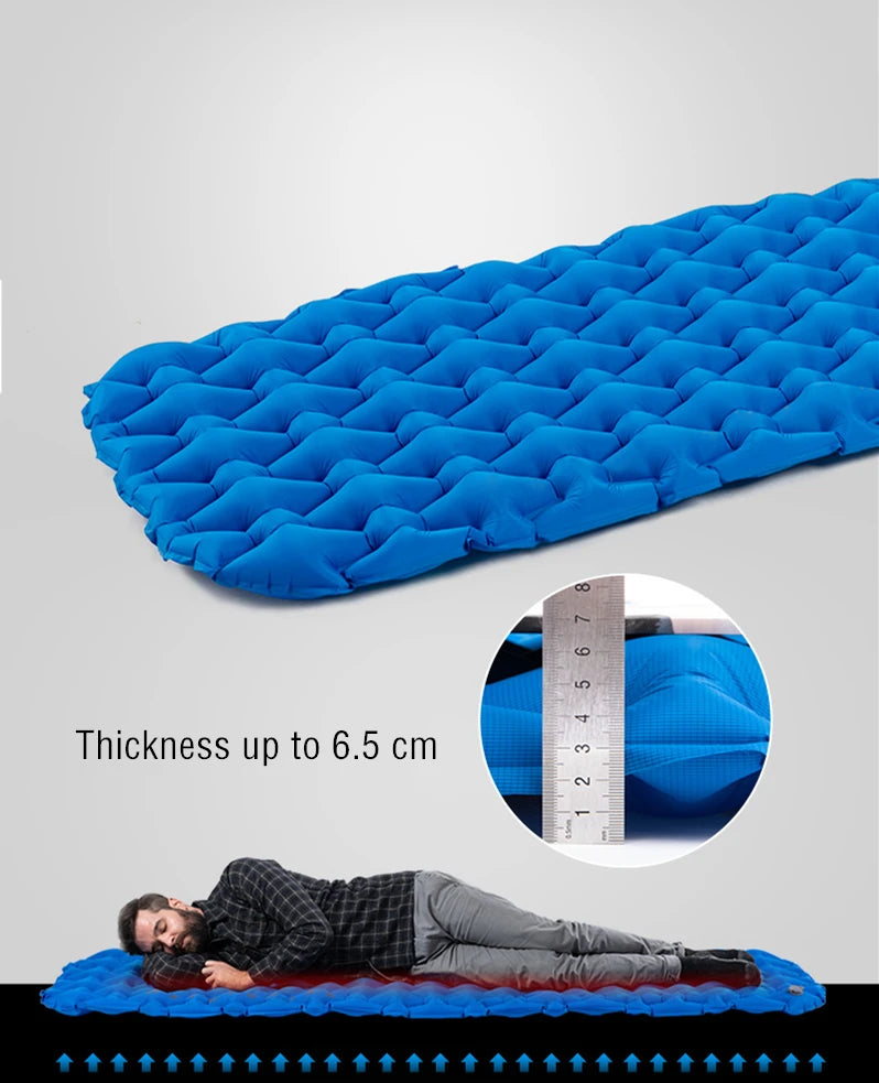 Naturehike Camping Air Mattress Ultralight Waterproof Nylon Inflatable Cushion Outdoor Portable Sleeping Bed Hiking Picnic Mats