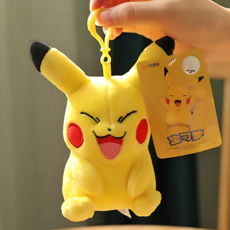 Clearance_Original Pokemon Plush Keychain Cartoon Toys Pikachu Charmander Psyduck Squirtle Snorlax Wobbuffet Doll Kids Kawai Toy