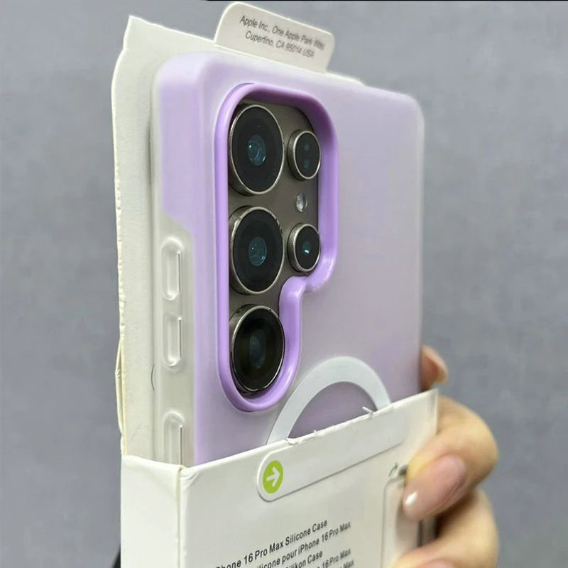 Luxury Candy Color 2 IN 1 for Magsafe Case for Samsung Galaxy S25 S24 FE S23 Plus S22 Ultra Magnetic Wireless Charge Matte Cover