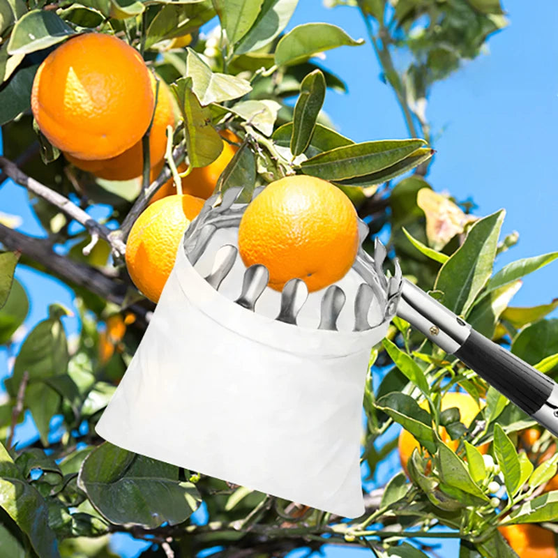 Fruit Picker Machine Stainless Steel Splicing Rod Fruit Picking Tools Pick Apple Pear Lemon and Avocado for Farm Orchard Tools