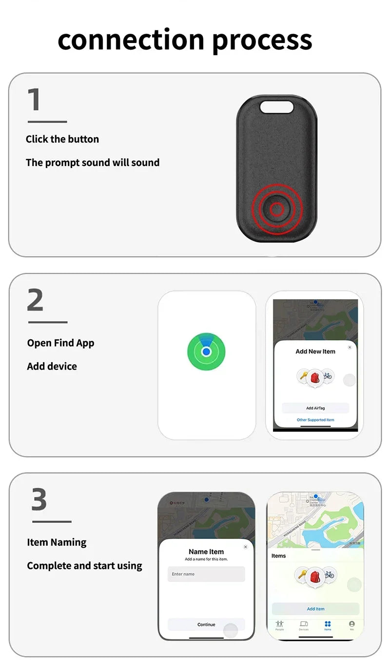 Mini Smart GPS Tracker Tracking Device Find My Locator Anti Lost for iPhone IOS Key Wallet Pet Luggage Car MIF Bluetooth Finder
