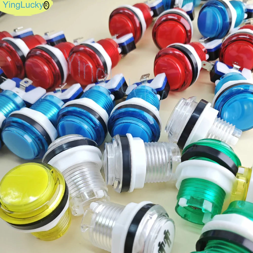 2 Player DIY Arcade Game Kit for PC Raspberry Pi with LED Push Buttons American Style Joystick USB Encoder Cables Mame Jamma