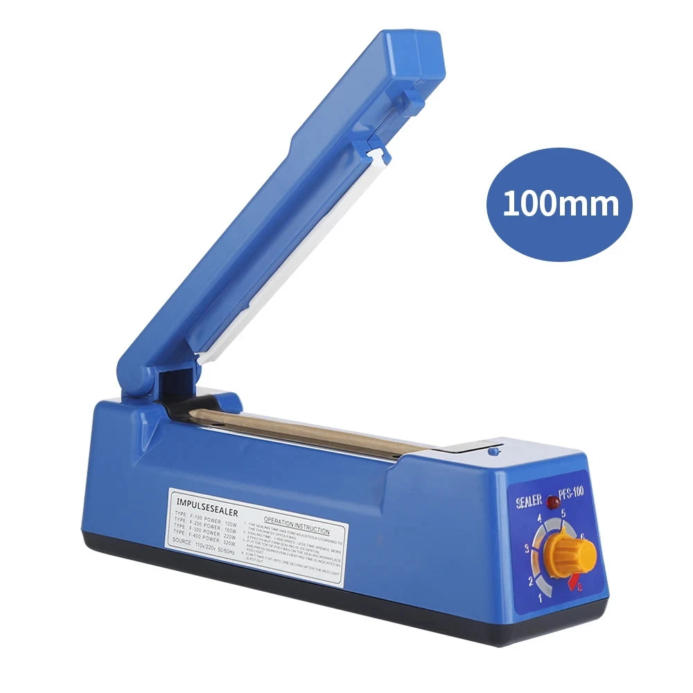 Electric Heat Bag Sealing Machine Plastic Bag Sealer Hand Press Food Seal Plastic Bag Impulse Sealer Fast Heat Packaging Machine