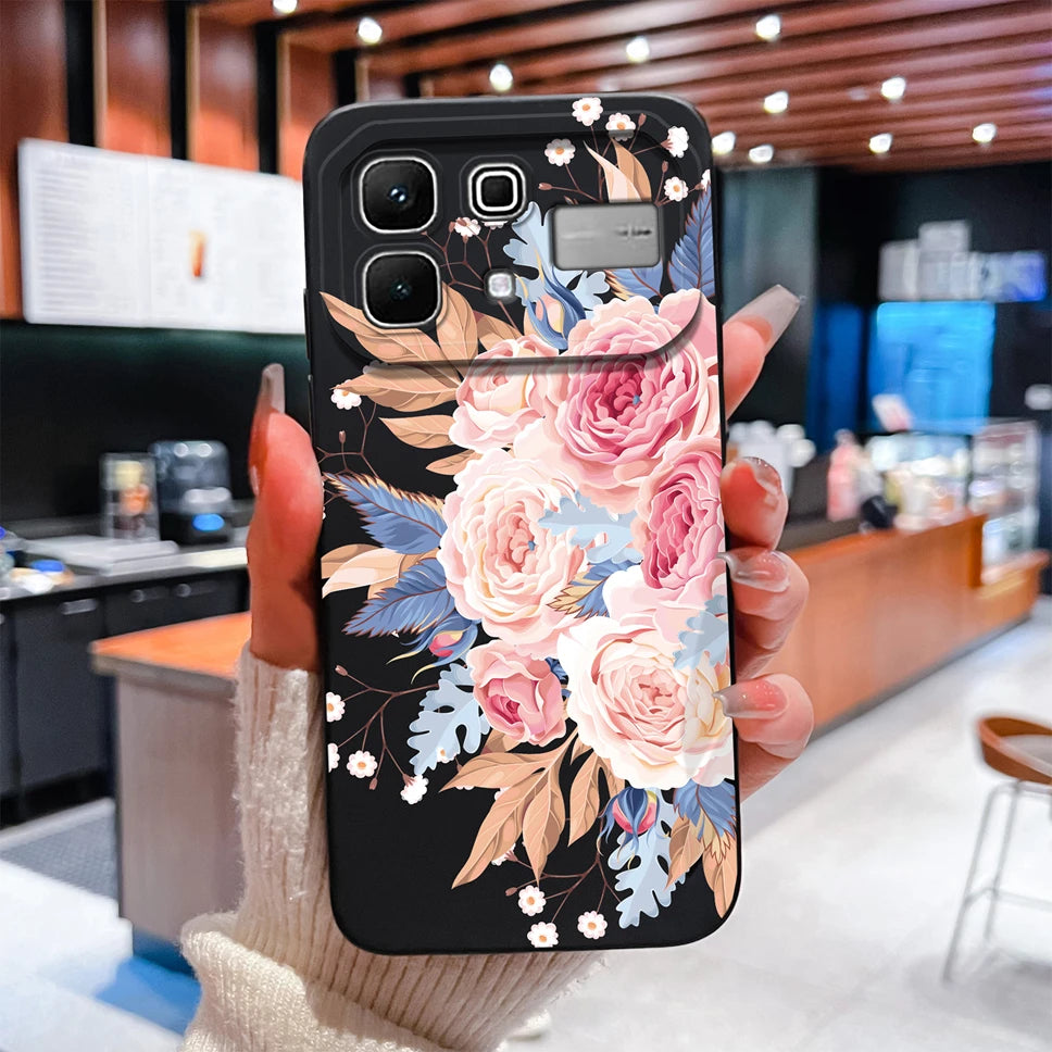 Phone Case For Infinix Note 60 Pro Edge 4G 5G Liquid Silicone High Quality Shockproof Cute Animals Cover