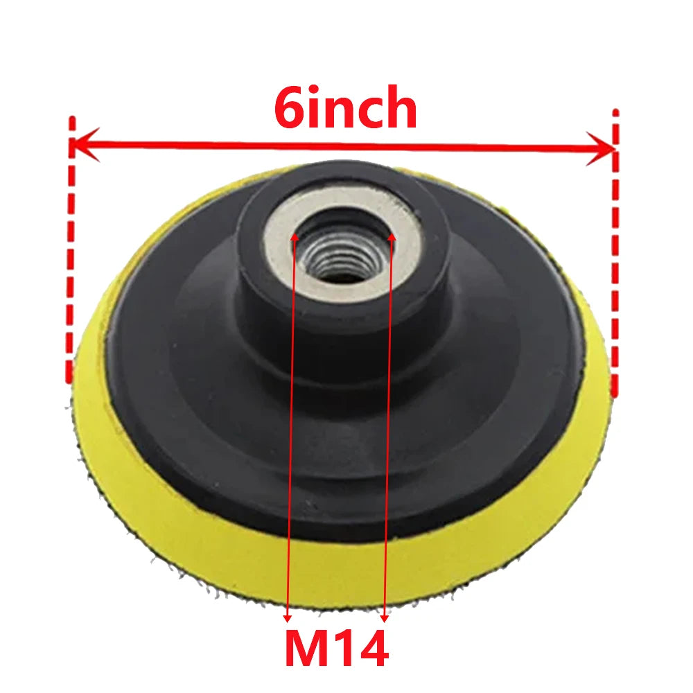 3/4/5/6/7inch M10 M14 Backing Pad Sanding Holder Disc Hook and Loop Polishing Backer Plate Drill Rod for Polisher Grinding Tool