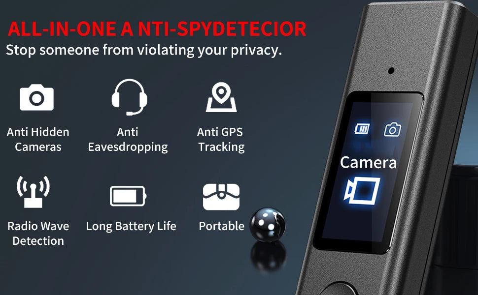 Hidden Spy Camera Detector Multi-function Anti Mini Bug Devices SPYCamera Wireless Gsm Signal Wiretapping GPS Tracker Cam Detect