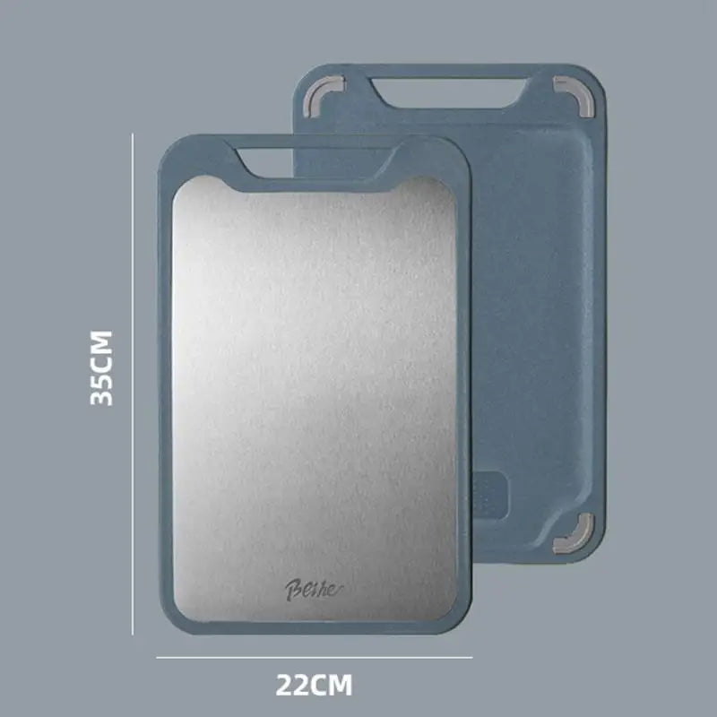 Double-sided Multifunctional Cutting Board Vegetables And Meat Chopping Cutting Board Two Sides Stainless Steel Plastic